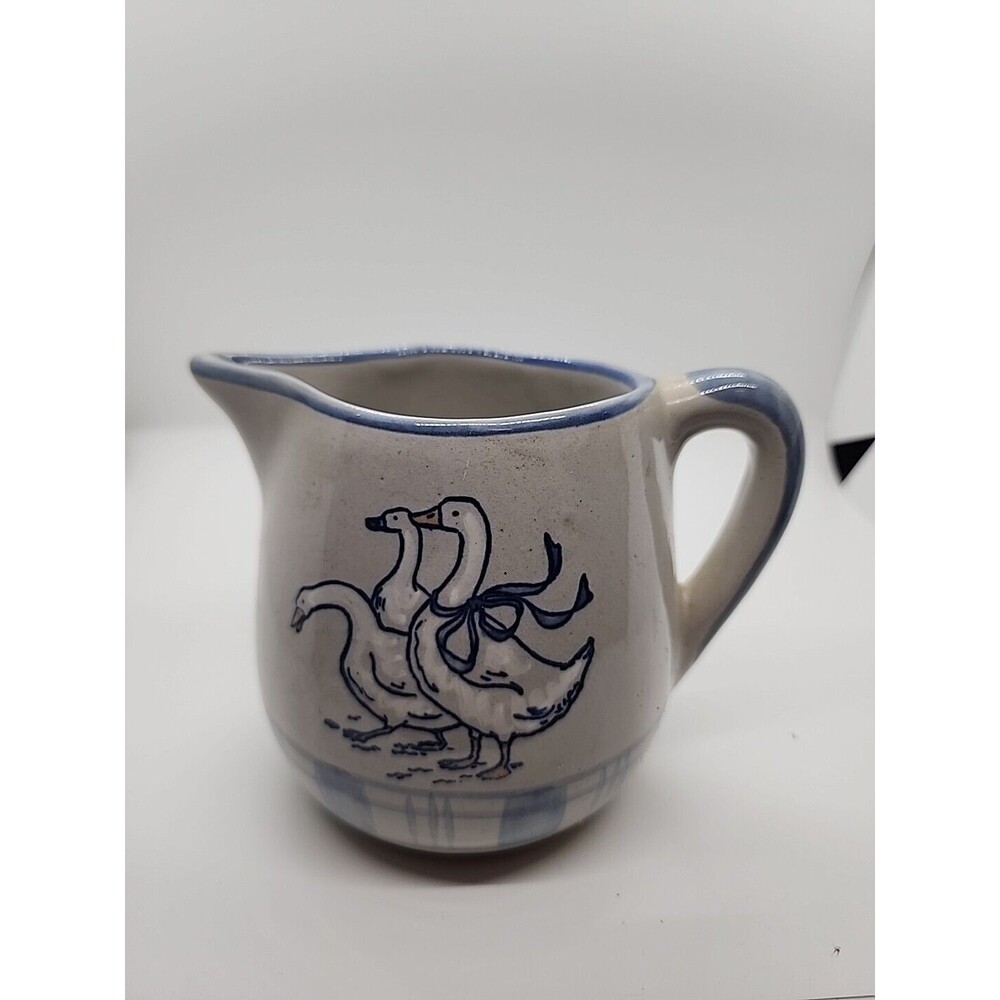 Vtg Louisville Stoneware Pottery “Gaggle of Geese” Creamer USA Kentucky